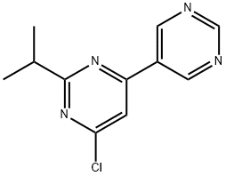 4-chloro-2-(iso-propyl)-6-(pyrimidin-5-yl)pyrimidine Structure