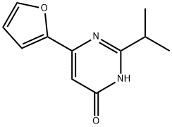 4-Hydroxy-2-(iso-propyl)-6-(2-furyl)pyrimidine Structure