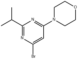 4-Bromo-2-(iso-propyl)-6-morpholinopyrimidine,1412955-79-3,结构式