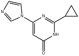 4-Hydroxy-2-cyclopropyl-6-(imidazol-1-yl)pyrimidine,1412956-09-2,结构式