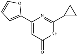 4-Hydroxy-2-cyclopropyl-6-(2-furyl)pyrimidine Struktur