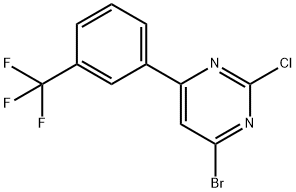 2-Chloro-4-bromo-6-(3-trifluoromethylphenyl)pyrimidine Structure