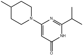 4-Hydroxy-2-(iso-propyl)-6-(4-methylpiperidin-1-yl)pyrimidine,1412956-73-0,结构式