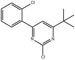 2-chloro-4-(2-chlorophenyl)-6-(tert-butyl)pyrimidine 结构式