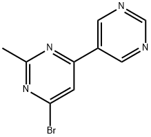 4-bromo-2-methyl-6-(pyrimidin-5-yl)pyrimidine 化学構造式