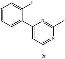 4-bromo-6-(2-fluorophenyl)-2-methylpyrimidine Struktur