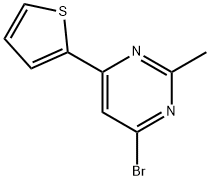 4-bromo-2-methyl-6-(2-thienyl)pyrimidine,1412957-69-7,结构式