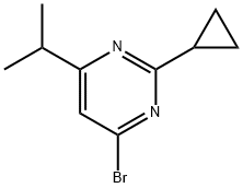 4-bromo-2-cyclopropyl-6-(iso-propyl)pyrimidine 化学構造式