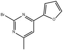 2-Bromo-4-(2-furyl)-6-methylpyrimidine Struktur