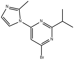 4-Bromo-2-(iso-propyl)-6-(1H-2-methylimidazol-1-yl)pyrimidine Struktur