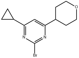 2-bromo-4-(4-tetrahydropyranyl)-6-cyclopropylpyrimidine 结构式