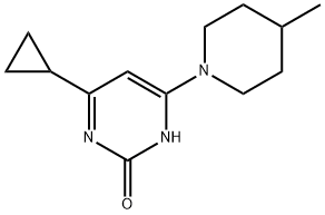 2-hydroxy-4-(4-methylpiperidin-1-yl)-6-cyclopropylpyrimidine Struktur