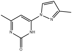 2-Hydroxy-4-(3-methyl-1H-pyrazol-1-yl)-6-methylpyrimidine Struktur