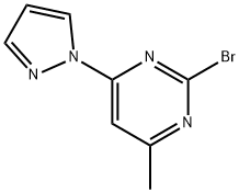 2-Bromo-4-(1H-pyrazol-1-yl)-6-methylpyrimidine Structure