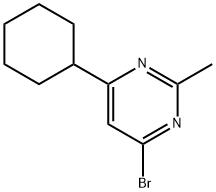 4-bromo-6-cyclohexyl-2-methylpyrimidine 结构式