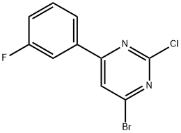 2-Chloro-4-bromo-6-(3-fluorophenyl)pyrimidine Structure