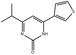 2-Hydroxy-4-(3-thienyl)-6-(iso-propyl)pyrimidine,1412960-01-0,结构式