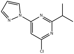 4-chloro-2-(iso-propyl)-6-(1H-pyrozol-1-yl)pyrimidine,1412960-66-7,结构式