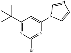 2-bromo-4-(1H-imidazol-1-yl)-6-(tert-butyl)pyrimidine Struktur