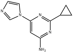 4-Amino-2-cyclopropyl-6-(imidazol-1-yl)pyrimidine,1412961-07-9,结构式