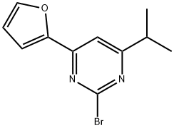 2-Bromo-4-(2-furyl)-6-(iso-propyl)pyrimidine Struktur