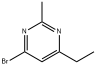 4-溴-6-乙基-2-甲基嘧啶 结构式