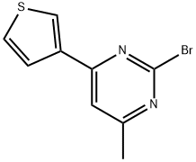 2-Bromo-4-(3-thienyl)-6-methylpyrimidine Structure