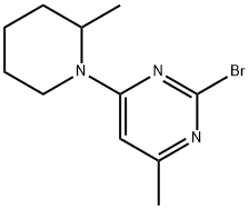 2-Bromo-4-(2-methylpiperidin-1-yl)-6-methylpyrimidine Struktur