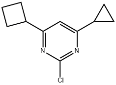 2-chloro-4-(cyclobutyl)-6-cyclopropylpyrimidine Struktur