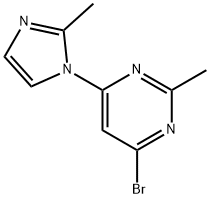 4-bromo-2-methyl-6-(1H-2-methylimidazol-1-yl)pyrimidine 结构式