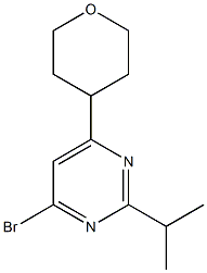 4-Bromo-2-(iso-propyl)-6-(4-tetrahydropyranyl)pyrimidine 结构式