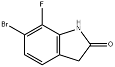 6-bromo-7-fluoroindolin-2-one 化学構造式