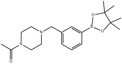 1-(4-{[3-(tetramethyl-1,3,2-dioxaborolan-2-yl)phenyl]methyl}piperazin-1-yl)ethan-1-one Structure