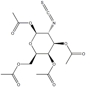 [(2S,3R,4R,5R,6R)-6-(acetoxymethyl)-3-(isothiocyanato)tetrahydro-2H-pyran-2,4,5-triyl]triacetate Structure