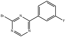 2-Bromo-4-(3-fluorophenyl)-1,3,5-triazine Structure
