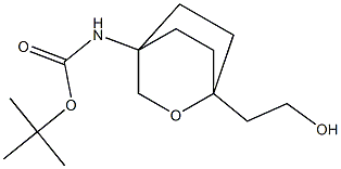 tert-Butyl (1-(2-hydroxyethyl)-2-oxabicyclo[2.2.2]octan-4-yl)carbamate 化学構造式