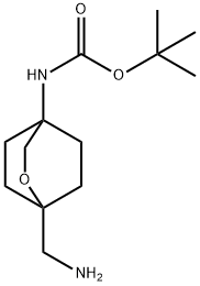 tert-butyl N-[1-(aminomethyl)-2-oxabicyclo[2.2.2]octan-4-yl]carbamate Struktur