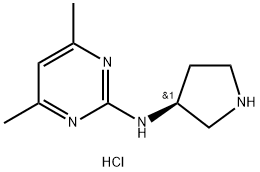 (S)-4,6-dimethyl-N-(pyrrolidin-3-yl)pyrimidin-2-amine hydrochloride Structure