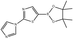 2-(1H-imidazol-1-yl)-5-(4,4,5,5-tetramethyl-1,3,2-dioxaborolan-2-yl)thiazole Structure