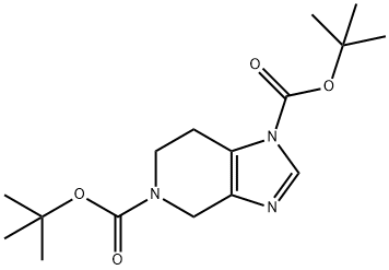 6,7-dihydro-4H-imidazo[4,5-c]pyridine-1,5-dicarboxylic acid di-tert-butyl ester, 1421503-52-7, 结构式