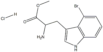 methyl 2-amino-3-(4-bromo-1H-indol-3-yl)propanoate hydrochloride Struktur