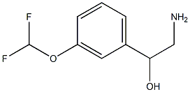 2-amino-1-[3-(difluoromethoxy)phenyl]ethan-1-ol 化学構造式