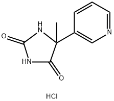 5-甲基-5-(吡啶-3-基)咪唑烷-2,4-二酮盐酸,1423028-23-2,结构式