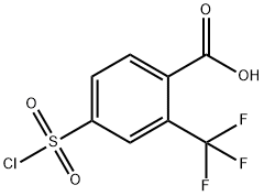 4-(chlorosulfonyl)-2-(trifluoromethyl)benzoic acid Structure