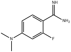 4-(dimethylamino)-2-fluorobenzene-1-carboximidamide 结构式