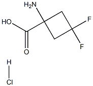 1-amino-3,3-difluorocyclobutane-1-carboxylic acid hydrochloride Structure