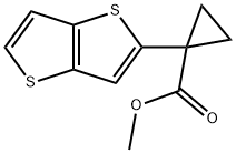 methyl 1-(thieno[3,2-B]thiophen-2-yl)cyclopropane-1-carboxylate 化学構造式