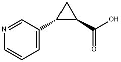 Cyclopropanecarboxylic acid, 2-(3-pyridinyl)-, (1R,2R)- Struktur