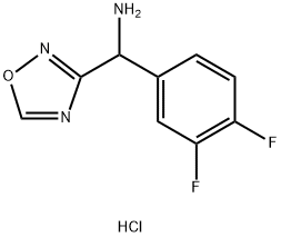 (3,4-二氟苯基)(1,2,4-噁二唑-3-基)甲胺盐酸,1427380-93-5,结构式