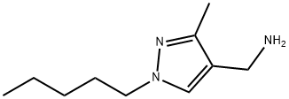 (3-甲基-1-戊基-1H-吡唑-4-基)甲胺,1427380-96-8,结构式